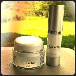 Anti-aging moisturizing cream and eye revitalizer.